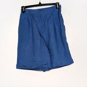 Vintage Talbots 100%‎ Irish Line High Waist Pleated Blue Size 6